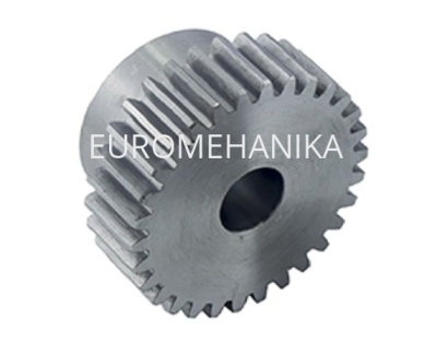 Шестерня цилиндрическая M=2 Z=20 из нержавеющей стали со ступицей, EMT - Евромеханика