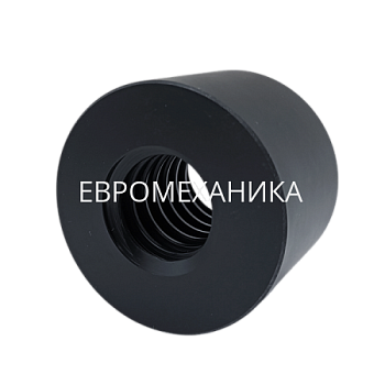 Гайка трапецеидальная полиамидная (POM) PRD 36х6 без фланца (правая резьба), EMT - Евромеханика