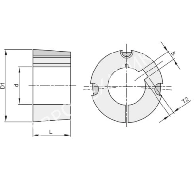Втулка тапербуш 2012-1 1/4'', d= 31,75 мм - Евромеханика