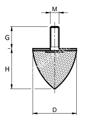 Демпфер CKP 35x40 55 Shore A - Евромеханика