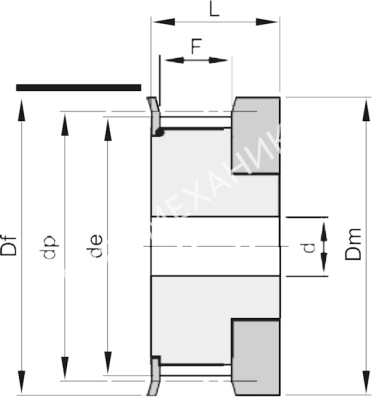 Шкив зубчатый под расточку 14 3M 09, EMT - Евромеханика
