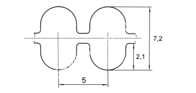 Ремень зубчатый двухсторонний DHTD 1500 D5M Belt Power Transmission, EMT - Евромеханика
