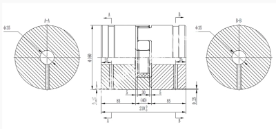Муфта кулачковая XL9-35x35 тип B-B (GE-T 75-90), СТАЛЬ, EMT - Евромеханика