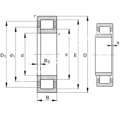 Подшипник NUP312-E-XL-TVP2 FAG - Евромеханика