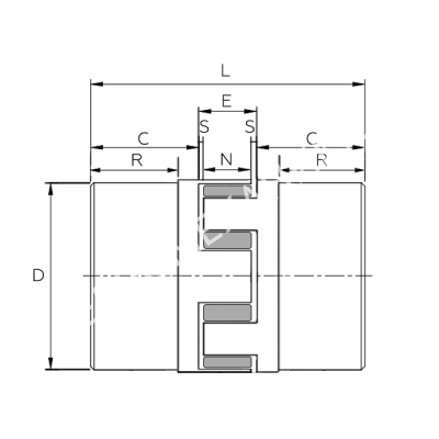 Муфта GE 19-24 тип B-B, dmax=24 мм, СТАЛЬ, EMT - Евромеханика