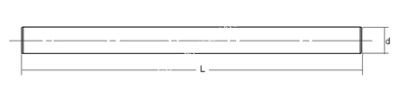 Вал прецизионный TFC (W) D=10 мм, L=2010 мм, EMT - Евромеханика