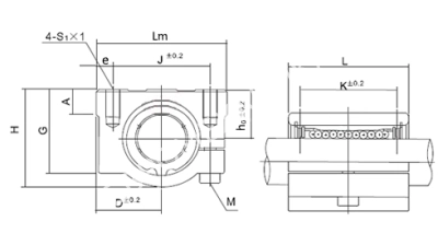 Модуль линейный (каретка) SCJ 60 UU (SC60AJ), EMT - Евромеханика