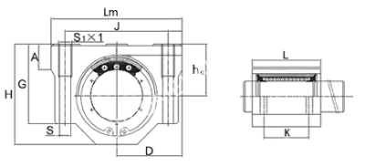 Модуль линейный (каретка) SC 16 UU (SCS16UU), EMT - Евромеханика