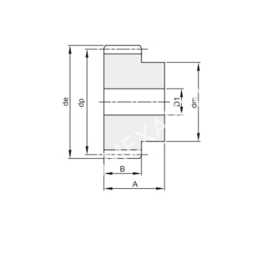 Шестерня цилиндрическая M=4 Z=20 с закалкой зуба (PM31T20), EMT - Евромеханика