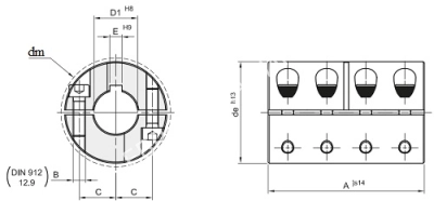 Муфта продольно-свёртная сегментная GBRR 50 - Евромеханика