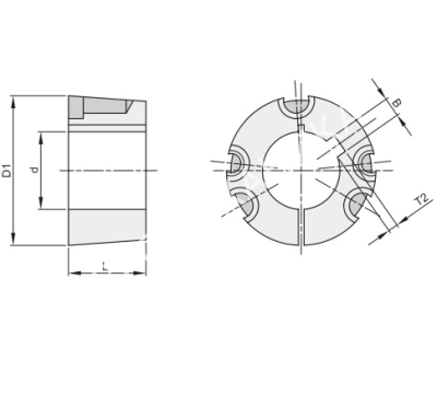 Втулка тапербуш 4030,d=48 мм - Евромеханика