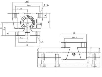 Модуль линейный (каретка) TBR 16 UU, EMT - Евромеханика